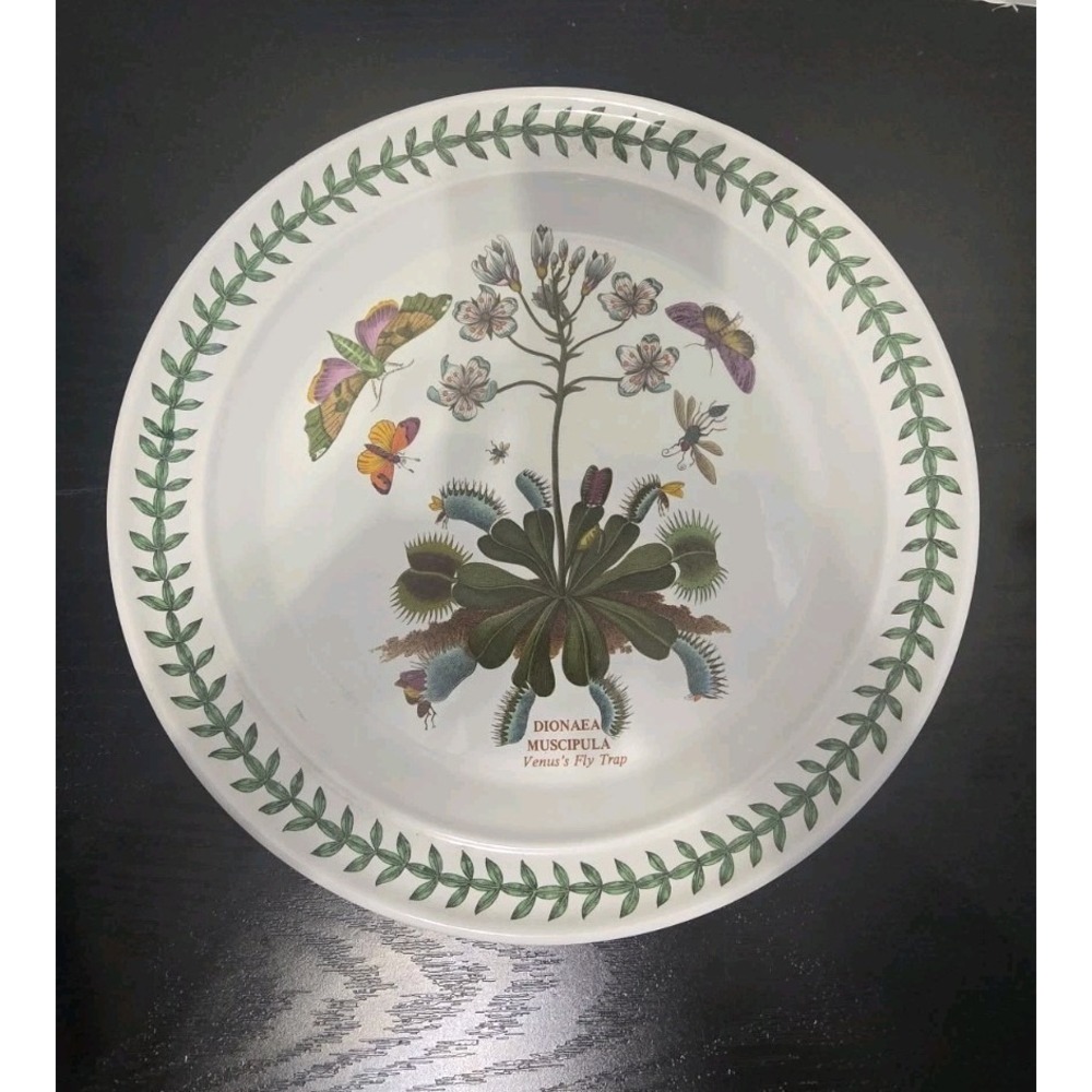 Portmeirion Botanic Garden Dinner Plate 10 1/2" Venus's Fly Trap